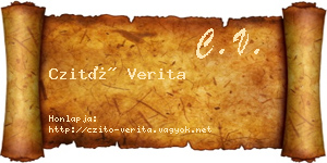 Czitó Verita névjegykártya